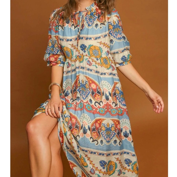 Boho Print Midi Dress - Picture 2 of 6